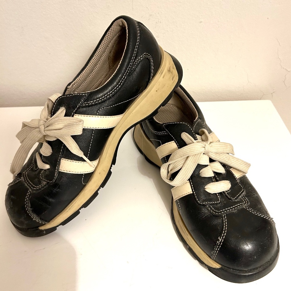 90s Vintage Steve Madden "P Babie" Striped Sneakers / Vintage Bowling Shoes